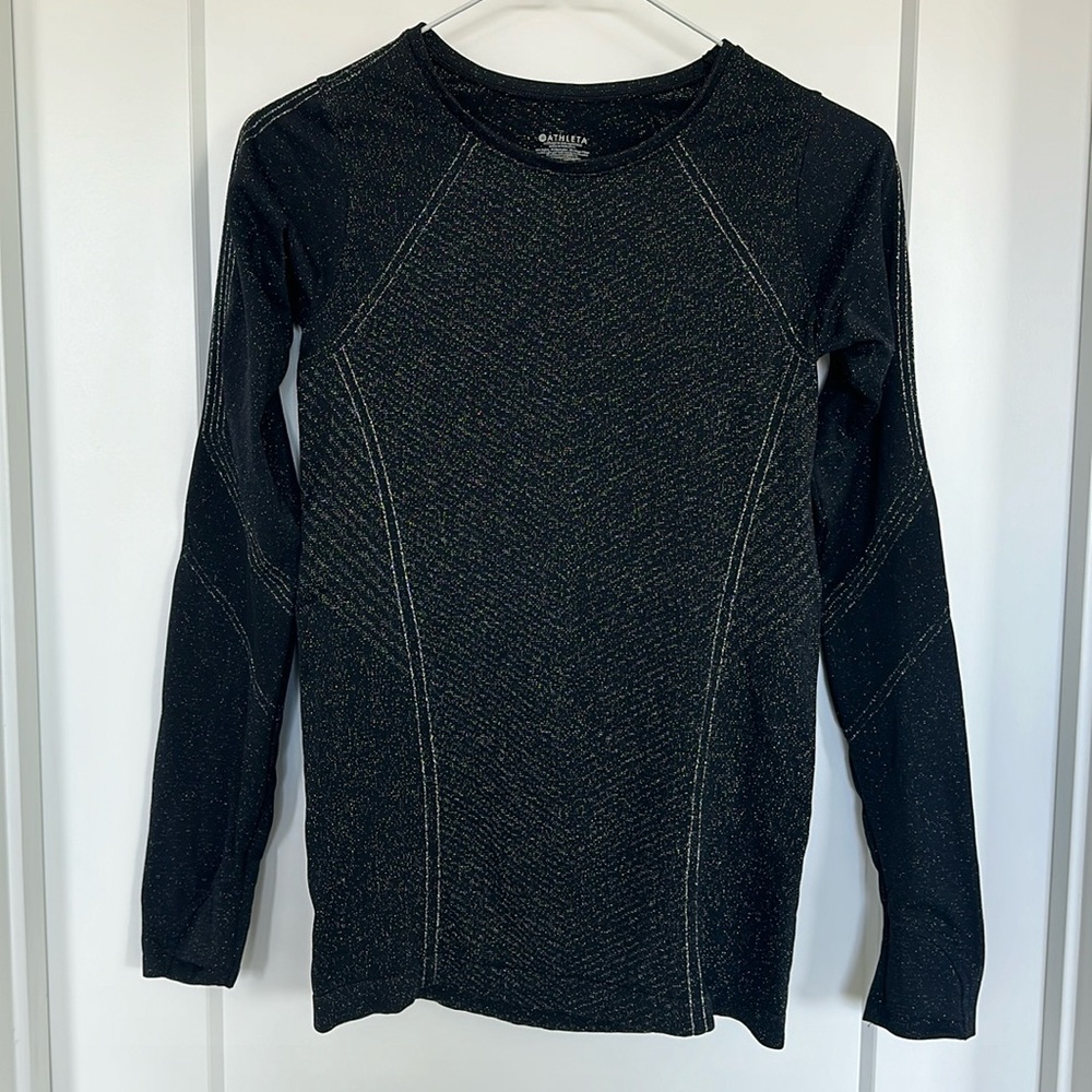 Athlete black shimmer momentum seamless